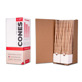 Custom Cones 1 1/4 Size 84mm Pre Rolled Unbleached Brown Paper Cones 900/Box
