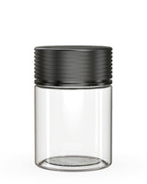 4oz Chubby Gorilla Clear Child Resistant Plastic Spiral Jar w/ Black Cap 400/Box