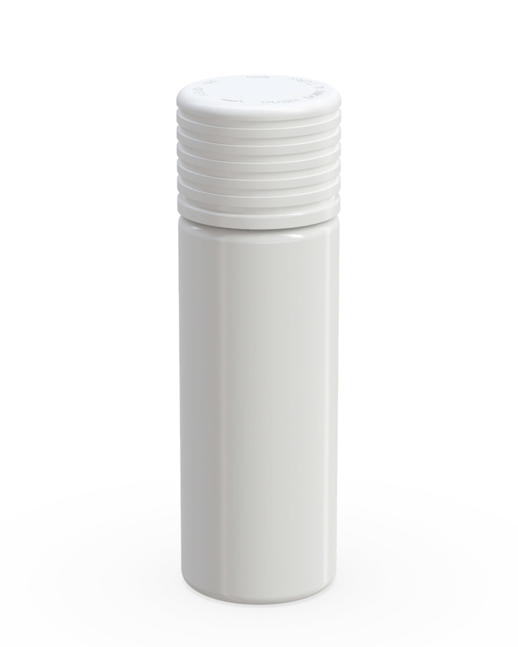 65mm Chubby Gorilla Child Resistant Spiral White Plastic Pre-Roll Tubes w/ White Cap 400/Box