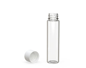 95mm Chubby Gorilla Child Resistant Spiral Clear Plastic Pre-Roll Tubes w/ White Cap 300/Box