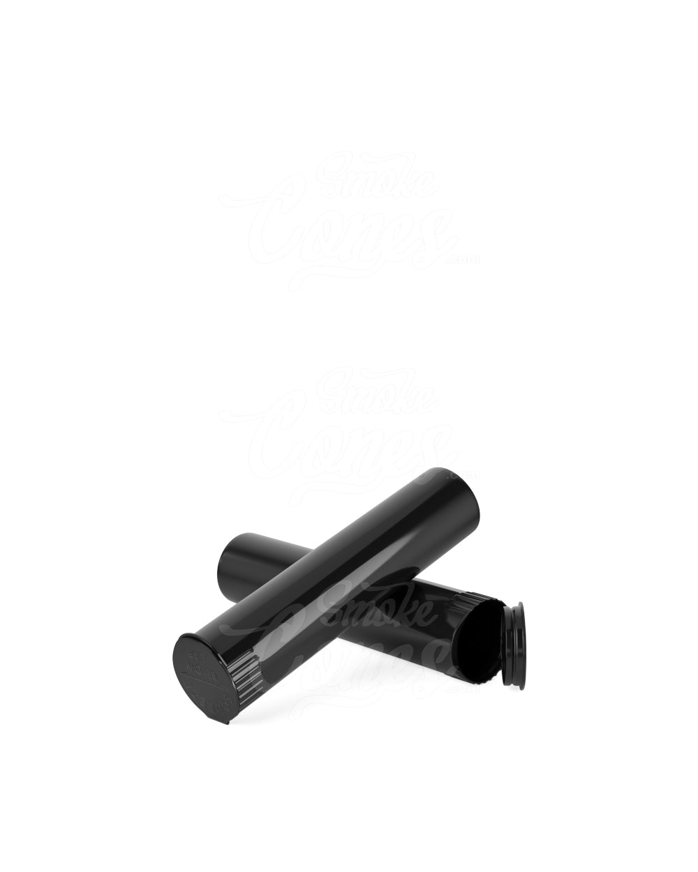 80mm Child Resistant Pop Top Opaque Black Plastic Pre-Roll Tubes 1000/Box