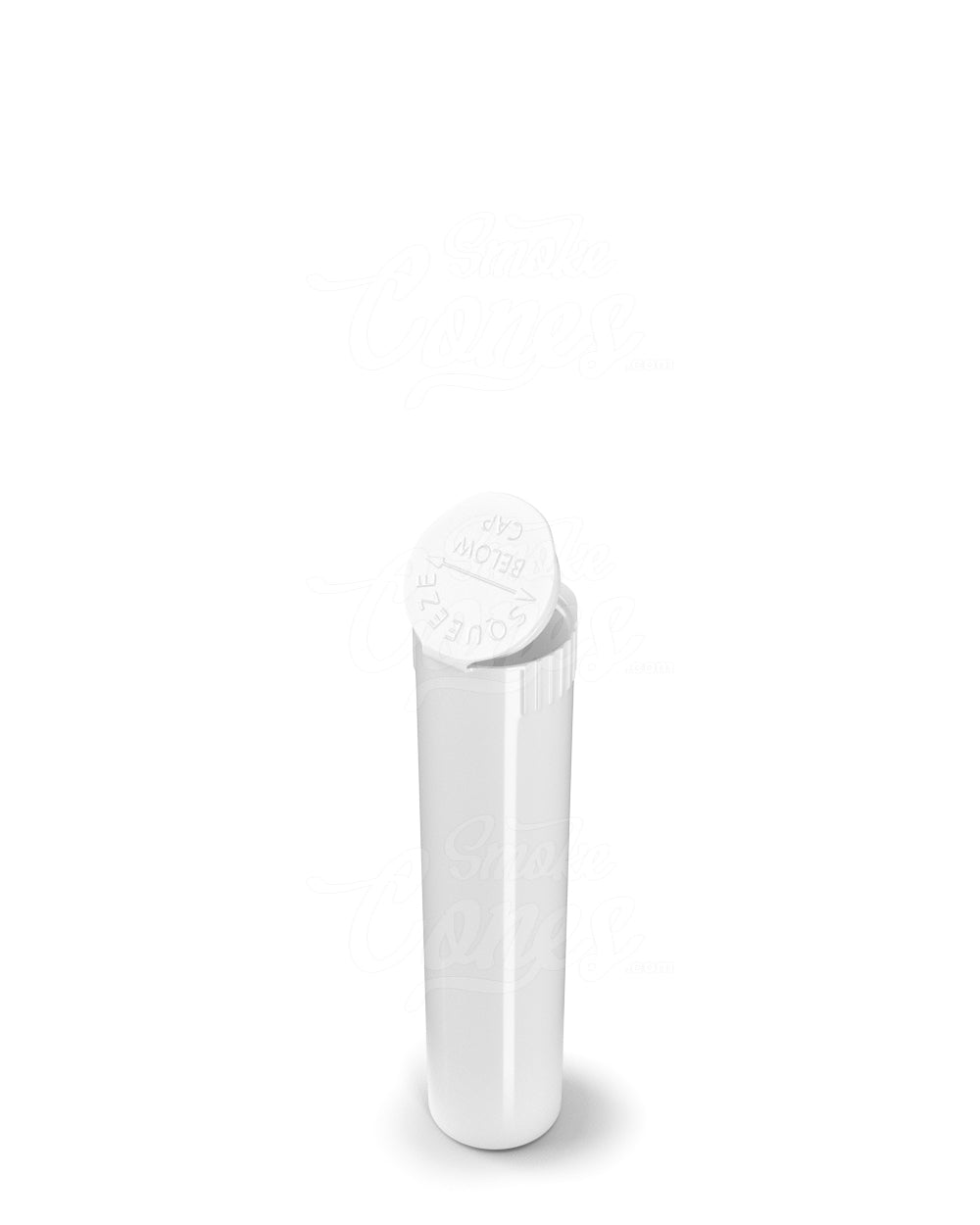 80mm Child Resistant Pop Top Opaque White Plastic Pre-Roll Tubes 1000/Box