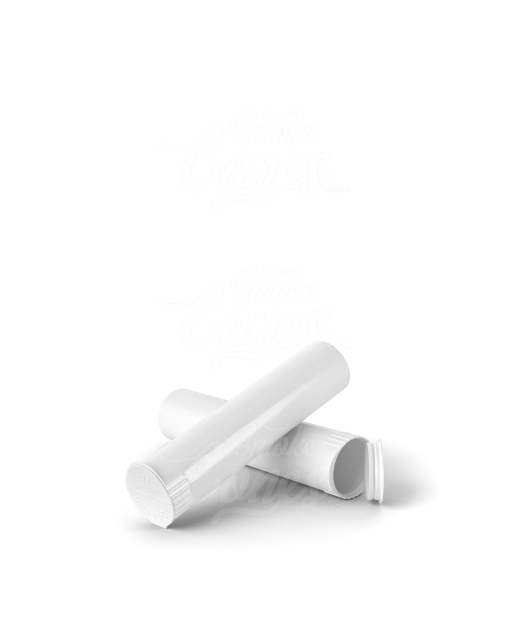 80mm Child Resistant Pop Top Opaque White Plastic Pre-Roll Tubes 1200/Box