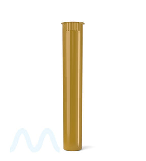 Child Resistant | King Size Pop Top Opaque Plastic Pre-Roll Tubes | 116mm - Gold - 1000 Count