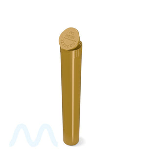 Child Resistant | King Size Pop Top Opaque Plastic Pre-Roll Tubes | 116mm - Gold - 1000 Count