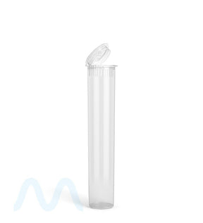Child Resistant | Pop Top Plastic PCR Pre-Roll Tubes (Open) | 95mm - Clear - 1000 Count