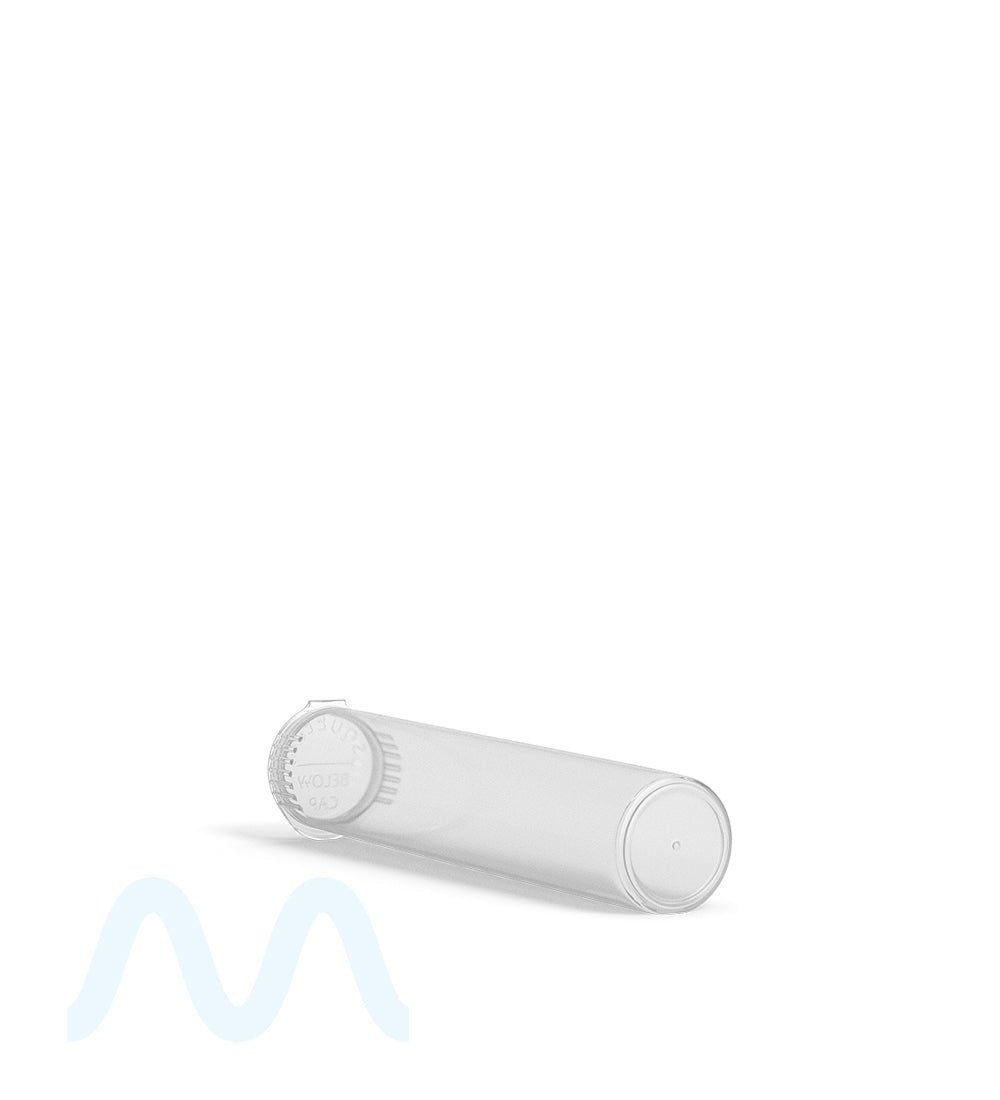 Child Resistant | Pop Top Plastic PCR Pre-Roll Tubes (Open) | 95mm - Clear - 1000 Count