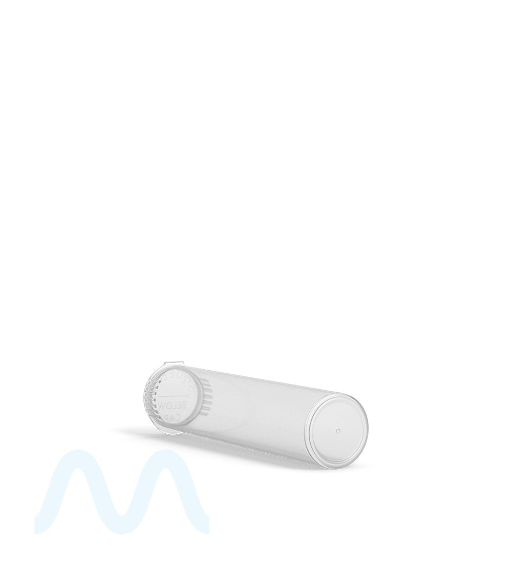 Child Resistant | Pop Top Plastic Pre-Roll Tubes (Open) | 90mm - Clear - 1000 Count