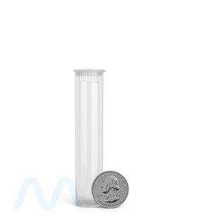Child Resistant | Pop Top Plastic Pre-Roll Tubes (Open) | 90mm - Clear - 1000 Count