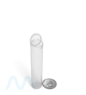 Child Resistant | Pop Top Plastic Pre-Roll Tubes (Open) | 90mm - Clear - 1000 Count