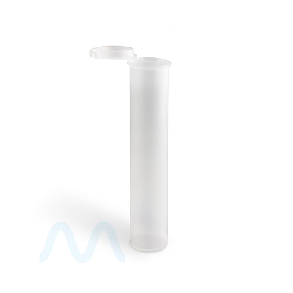 Child Resistant & Tamper Evident | Pop Top Plastic Pre-Roll Tubes (Open) | 98mm - Clear - 1000 Count