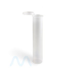 Child Resistant & Tamper Evident | Pop Top Plastic Pre-Roll Tubes (Open) | 98mm - Clear - 1000 Count