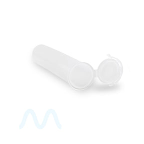 Child Resistant & Tamper Evident | Pop Top Plastic Pre-Roll Tubes (Open) | 98mm - Clear - 1000 Count