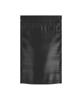 Matte - Black 5" x 8.1" Vista Mylar Tamper Evident Bags w/ Tear Notch (14 grams) 1000/Box - 1