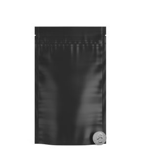 Matte - Black 5" x 8.1" Vista Mylar Tamper Evident Bags w/ Tear Notch (14 grams) 1000/Box - 6