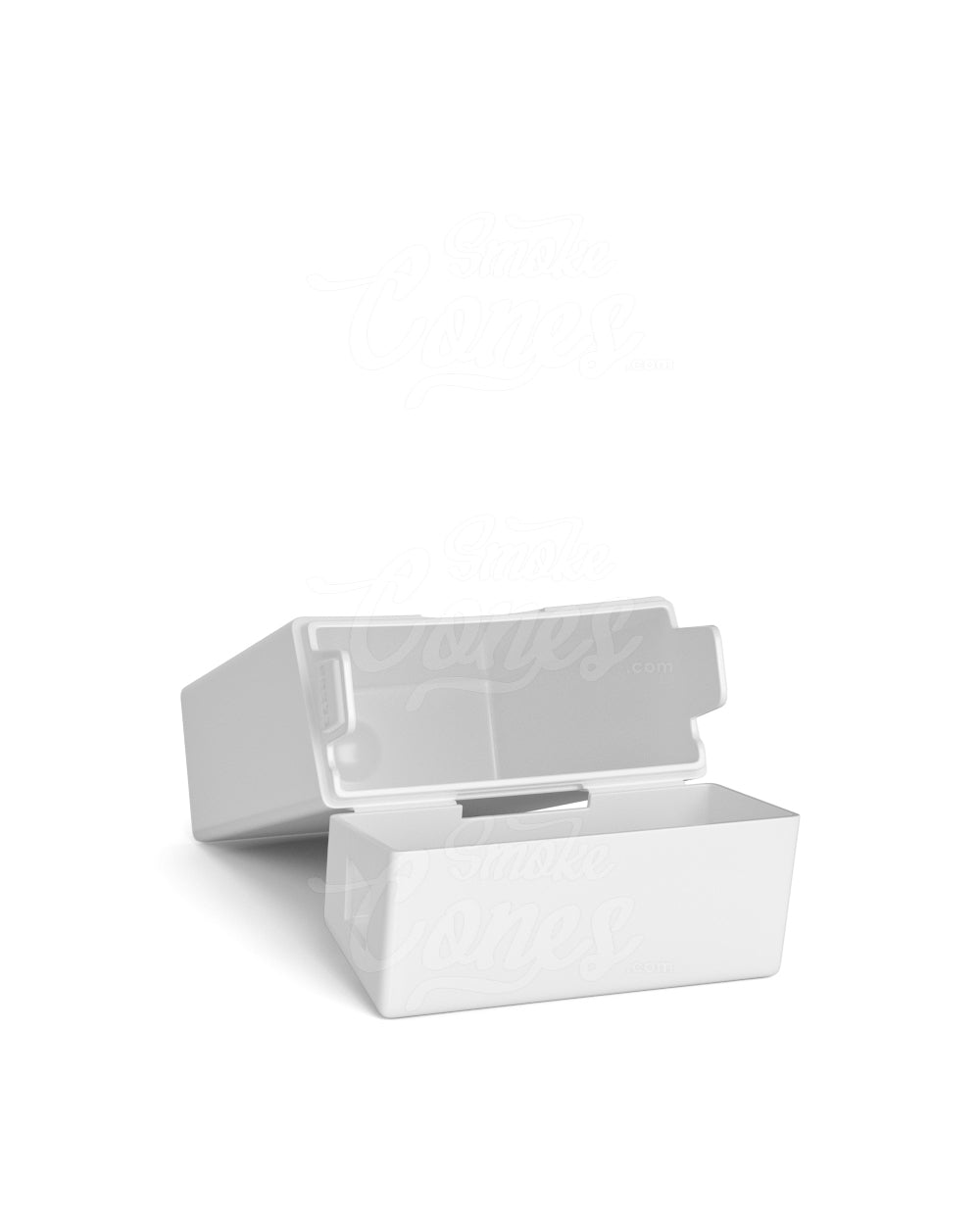 Child Resistant & Sustainable Biodegradable Pinch 'N Flip Edible & Pre-Roll White Plastic Joint Case 130/Box