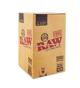 RAW 70mm Classic Single Sized Pre Rolled Unbleached Cones 500/Box - 1