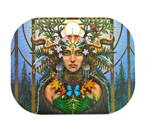 Jungle Queen Mini Rolling Tray w/ Magnetic Cover - 2