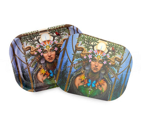 Jungle Queen Mini Rolling Tray w/ Magnetic Cover - 4
