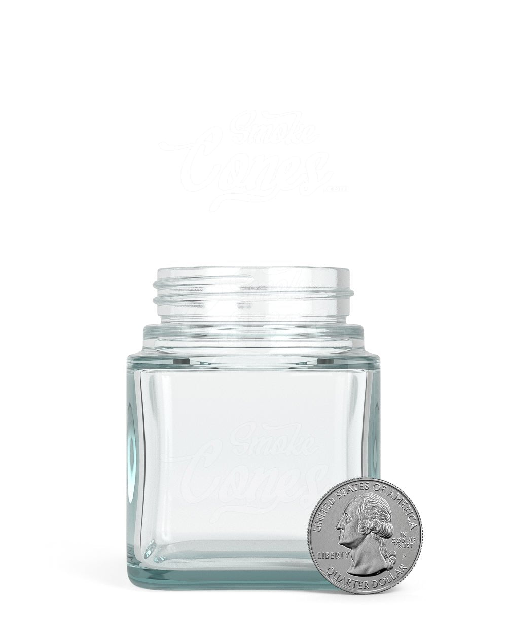 3oz Square Clear Glass Jars 80/Box - 5