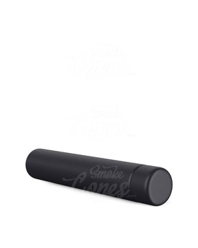 116mm Black Child Resistant Opaque Push Down and Turn Screw On Metal Pre-Roll Tubes w/ Cap 100/Box