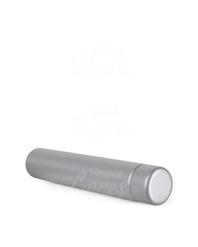 116mm Silver Child Resistant Opaque Push Down and Turn Screw On Metal Pre-Roll Tubes w/ Cap 100/Box