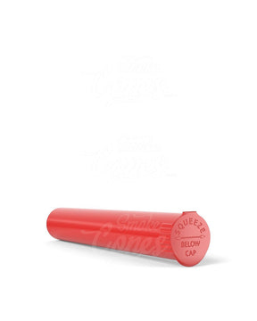 116mm Child Resistant King Size Biodegradable Pop Top Opaque Red Plastic Open Cone PCR Pre - Roll Tubes 1000/Box - 4