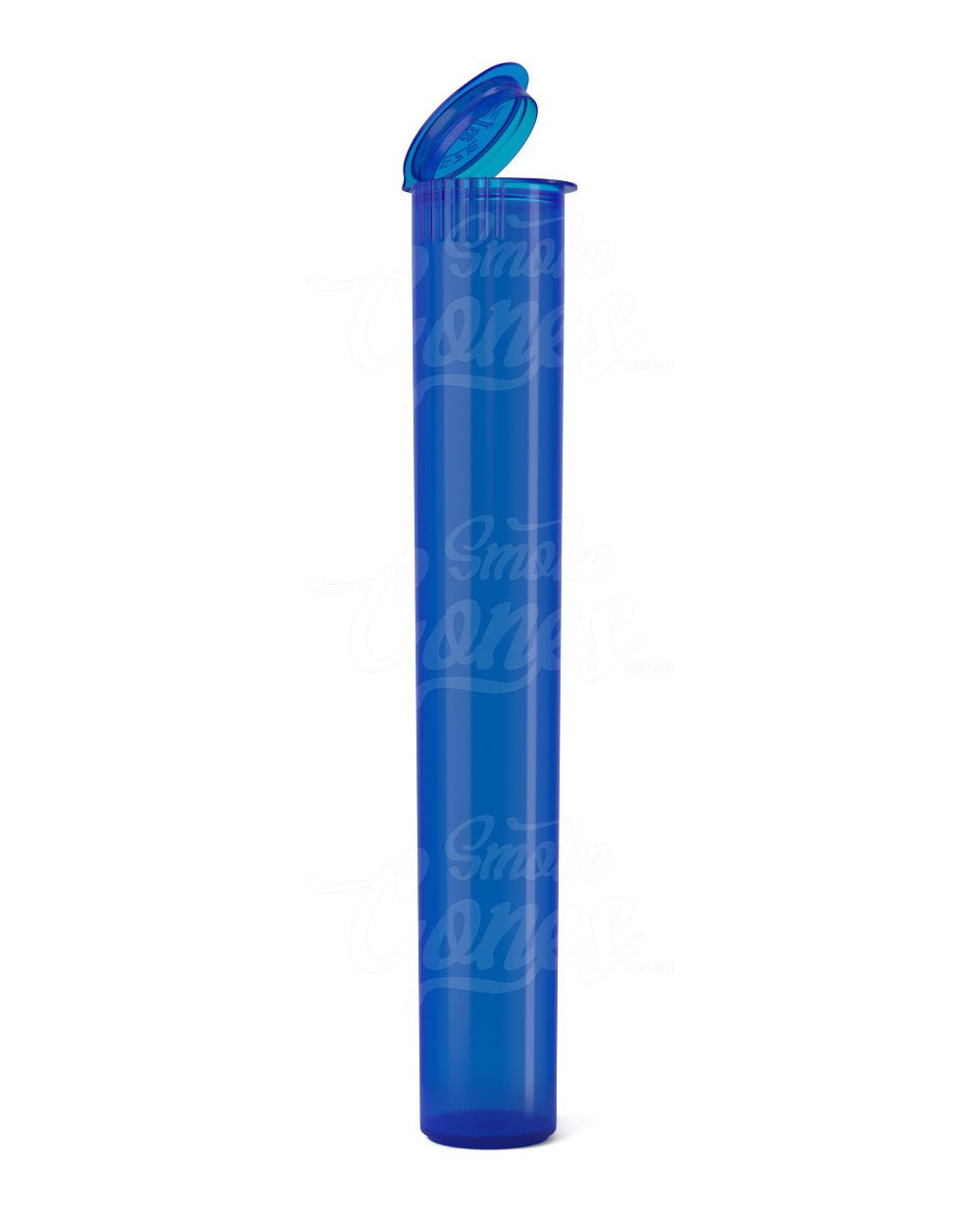 116mm Blue Translucent Child Resistant Pop Top Pre-Roll Tubes 1000/Box - 1