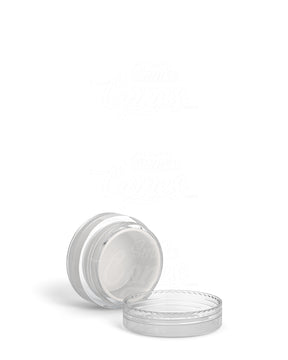 Clear 5ml Silicone Concentrate Jar With Screw Top Cap & White Insert 100/Box