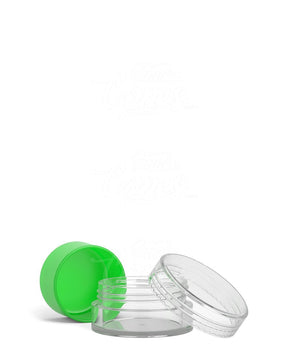 Clear 5ml Silicone Concentrate Jar With Screw Top Cap & Green Insert 100/Box - 12