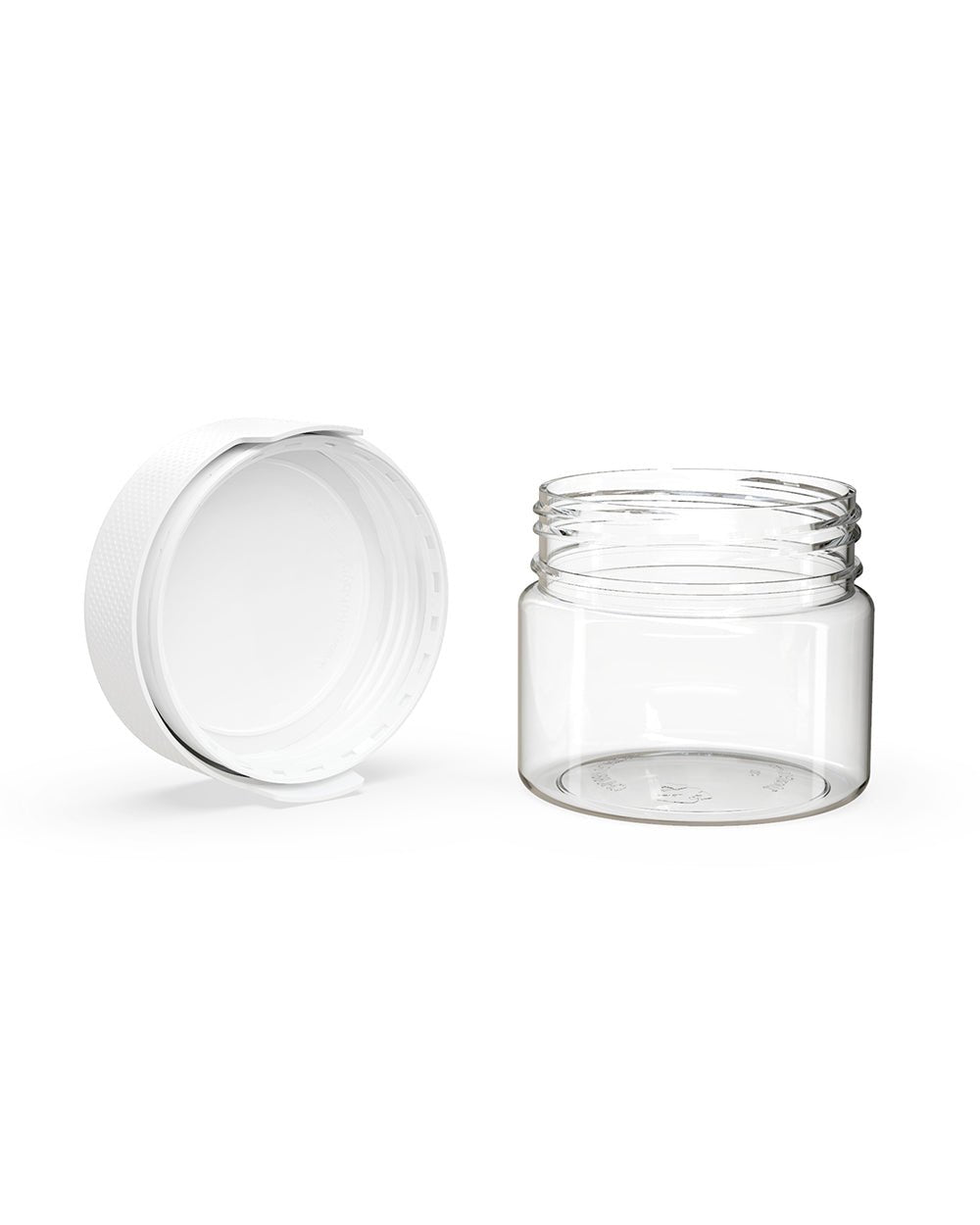 10oz Chubby Gorilla Clear Child Resistant Plastic Aviator XL Container w/ White Cap 80/Box - 4