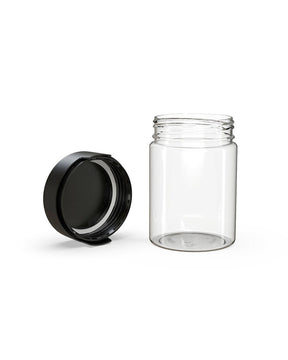 21.5oz Chubby Gorilla Clear Child Resistant Plastic Aviator XL Container w/ Black Cap 40/Box - 4