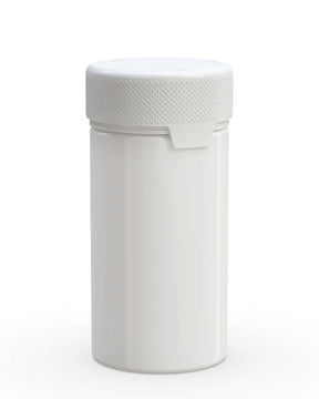 6oz Chubby Gorilla White Child Resistant Opaque Plastic Aviator Container w/ White Cap 300/Box - 2