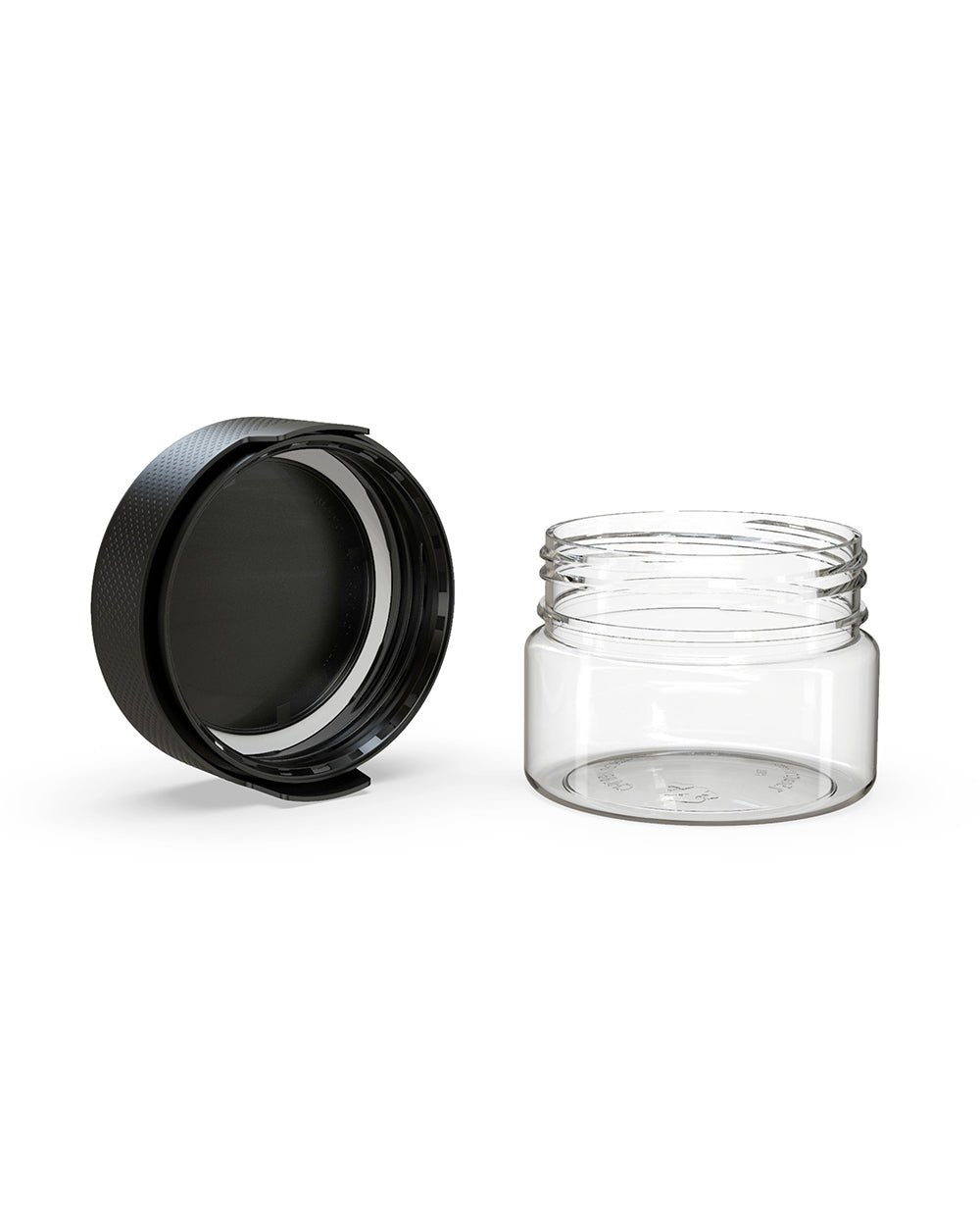 7.5oz Chubby Gorilla Clear Child Resistant Plastic Aviator Container w/ Black Cap 300/Box - 4