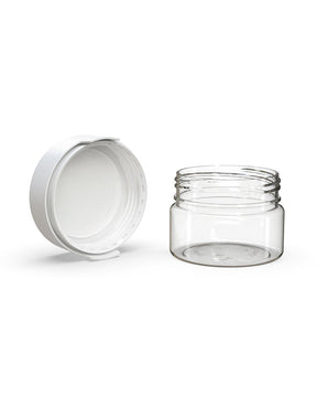 7.5oz Chubby Gorilla Clear Child Resistant Plastic Aviator Container w/ White Cap 300/Box - 4