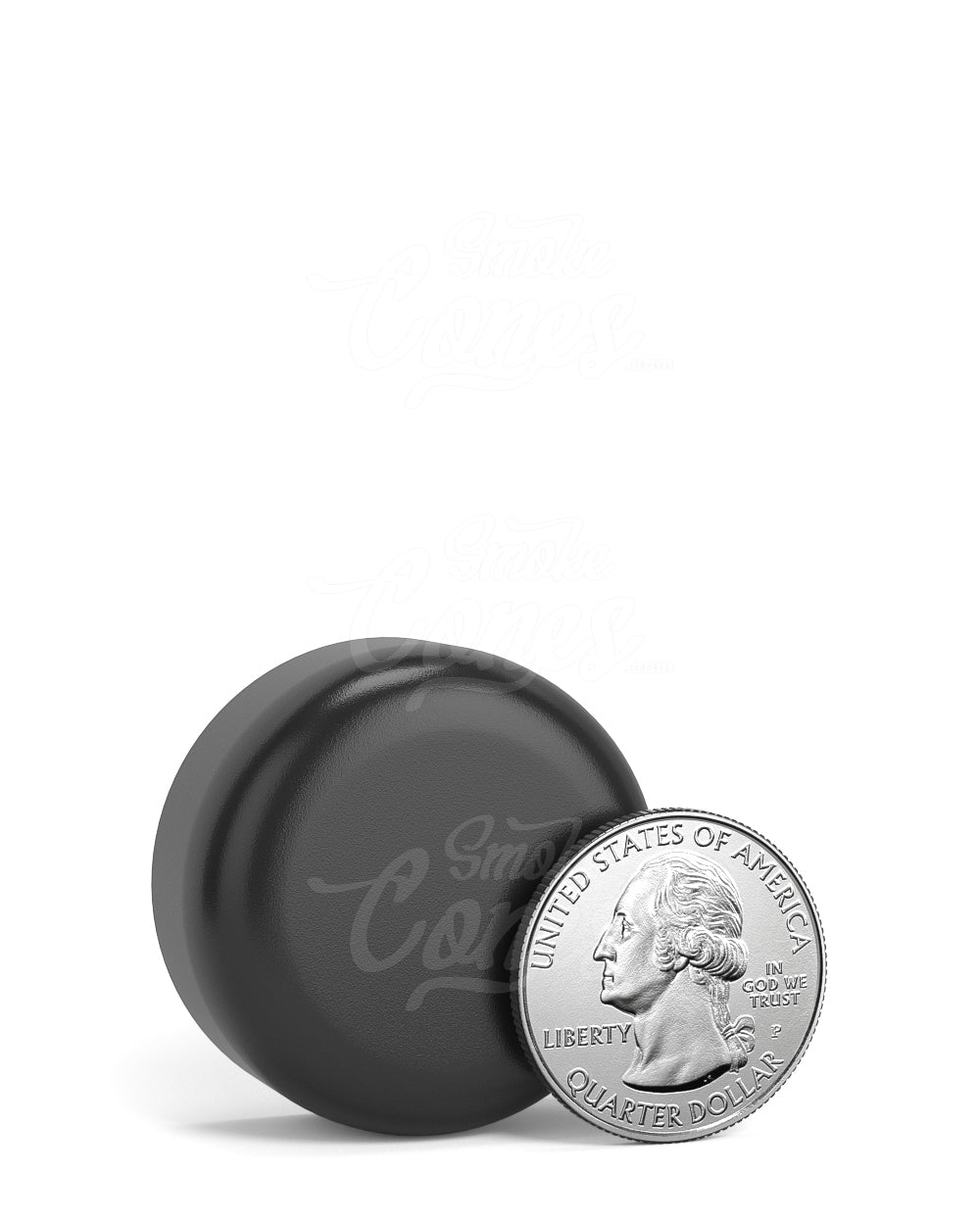 29mm Smooth Push and Turn Child Resistant Plastic Caps With Foam Liner - Semi Glossy Black - 504/Box