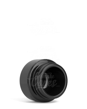 32mm Push and Turn Child Resistant Glossy Glass Concentrate Containers w/ Foam Liner Cap - Black - 320/Box