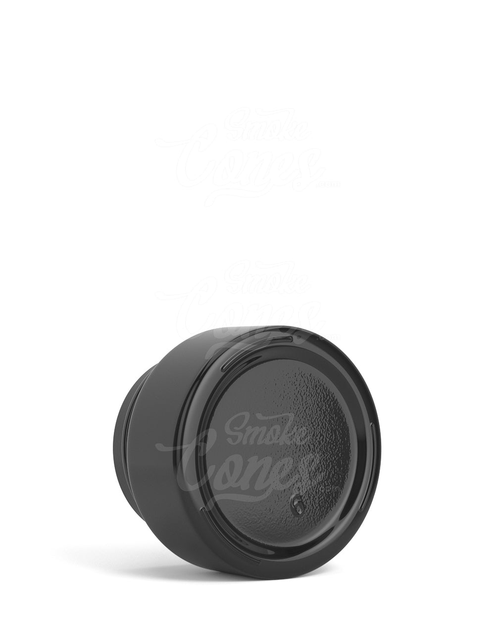 32mm Push and Turn Child Resistant Glossy Glass Concentrate Containers w/ Foam Liner Cap - Black - 320/Box