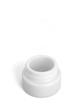 32mm Push and Turn Child Resistant Glossy Glass Concentrate Containers w/ Foam Liner Cap - White - 320/Box