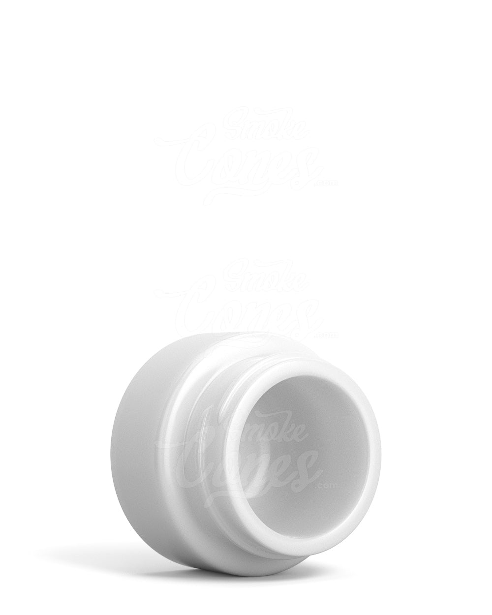 32mm Push and Turn Child Resistant Glossy Glass Concentrate Containers w/ Foam Liner Cap - White - 320/Box