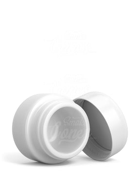 32mm Push and Turn Child Resistant Glossy Glass Concentrate Containers w/ Foam Liner Cap - White - 320/Box