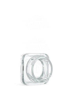 Qube 32mm Clear 5ml Glass Concentrate Jar W/ White Lid 250/Box - 3