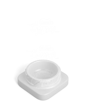 Qube 38mm White 9ml Glass Concentrate Jar W/ White Lid 250/Box - 1