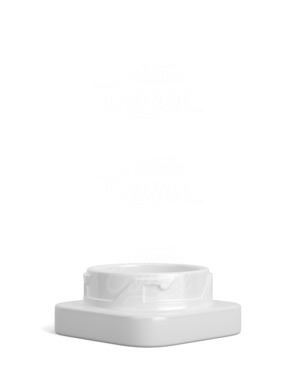 Qube 38mm White 9ml Glass Concentrate Jar W/ White Lid 250/Box - 2