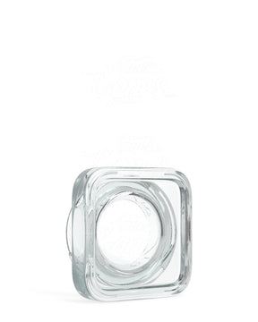 Qube 38mm Clear 9ml Glass Concentrate Jar W/ White Lid 250/Box - 4