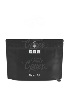 Matte-Black 12" x 9" Mylar Pinch N Pull Child Resistant & Tamper Evident Exit Bags (56 grams) 250/Box