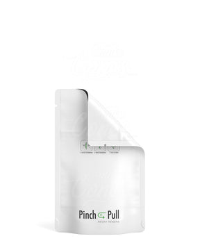 Matte-White 3.6" x 5" Pinch N Pull Mylar Child Resistant & Tamper Evident Bags (3.5 grams) 250/Box