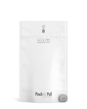 Matte-White 6" x 9.8" Mylar Pinch N Pull Child Resistant & Tamper Evident Bags (28 gram) 250/Box