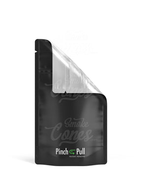 Matte-Black 4" x 7" Pinch N Pull Mylar Child Resistant & Tamper Evident Vista Bags (7 grams) 250/Box