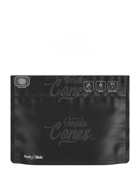 Matte-Black 12" x 9" Mylar Pinch N Slide Child Resistant ASTM Exit Bags (56 grams) 250/Box